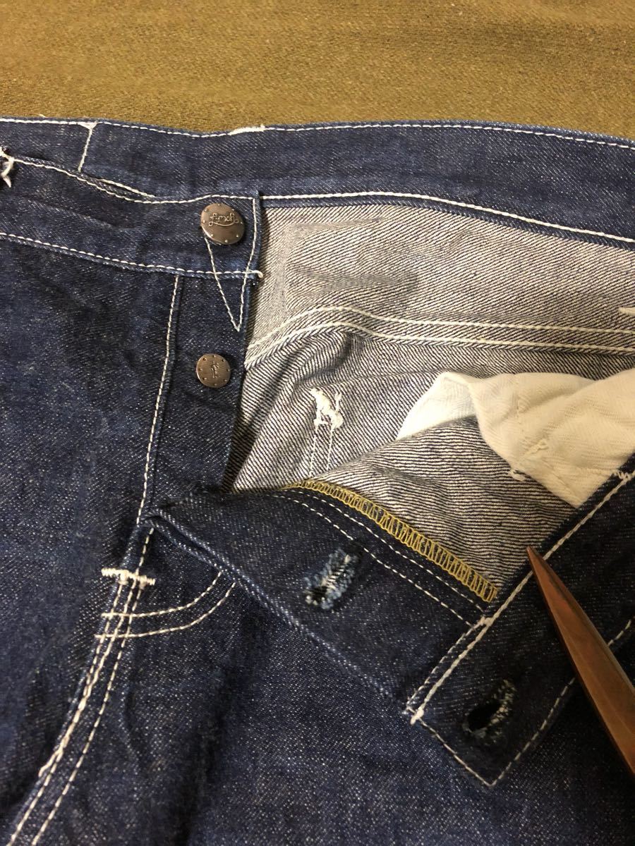 LYNCH SILVERSMITH リンチシルバースミス シルバーボタンのデニム 