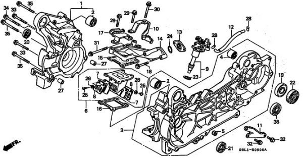 AF35 ライブディオ 前期 ZX ホンダ用 AF34 純正 ミッションOHセット