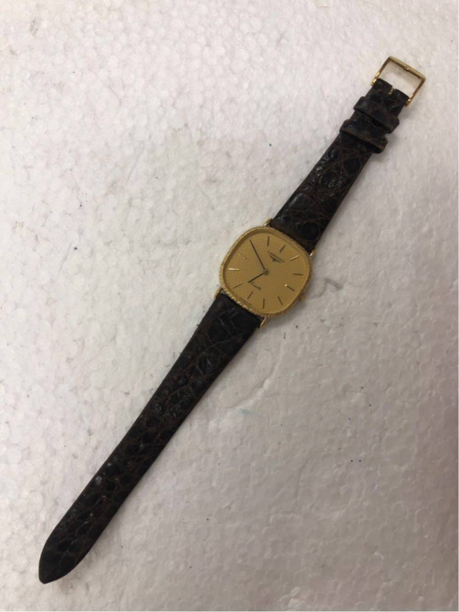 ロンジン LONGINES クオーツ 稼働 アンティーク ゴールドカラー 稼働