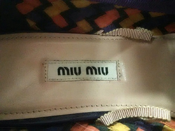 ミュウミュウ miumiu ビジュー MIU MiuMiu(ミュウミュウ) レザー Miu