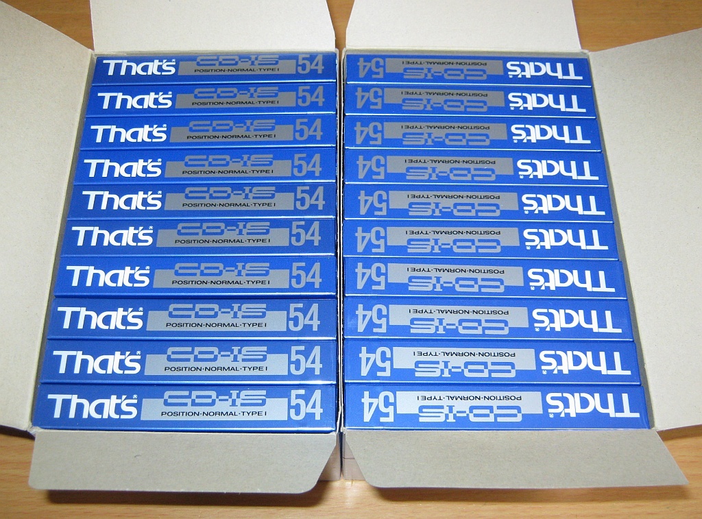 That's CD-ⅠS SUONO 54 ノーマル カセットテープ 未開封20本 【公式通販】