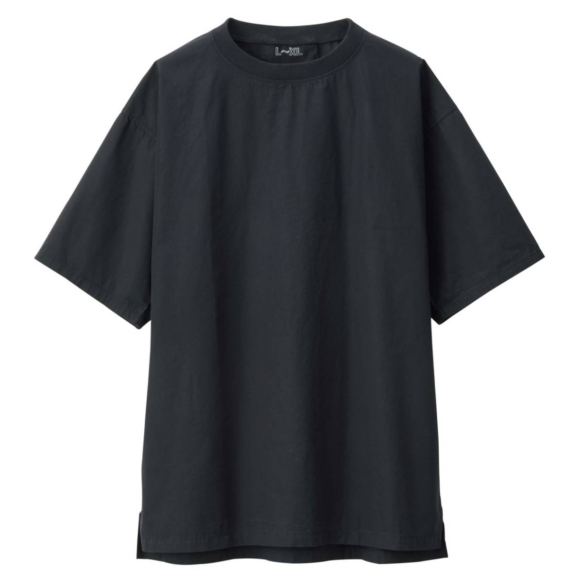 新品 MUJI Labo 綿 ブロード クルーネック 半袖 ロング Tシャツ S～M