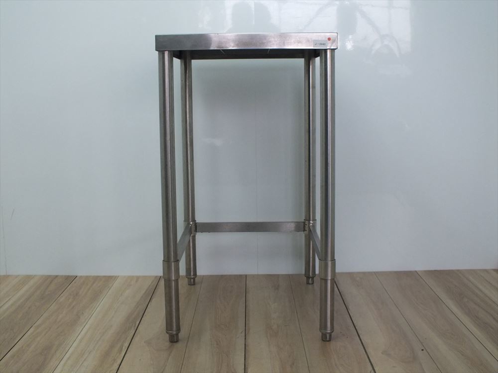 送料c区分中古 ステンレス作業台 中古 幅450×奥行600×高さ800 業務用 №j-2042 サーバー台 三方枠 【店頭受取で送料無料】 中古 業務用 ステンレス作業台 幅450 奥行600 高さ800