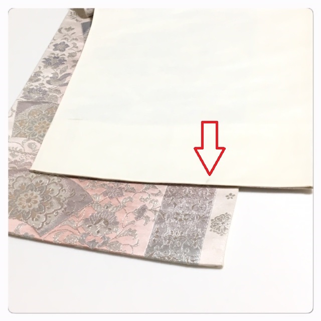 美品 西陣 極上 袋帯 扇面 華模様 正絹 六通柄（シルバー） 正絹 金糸 袋帯