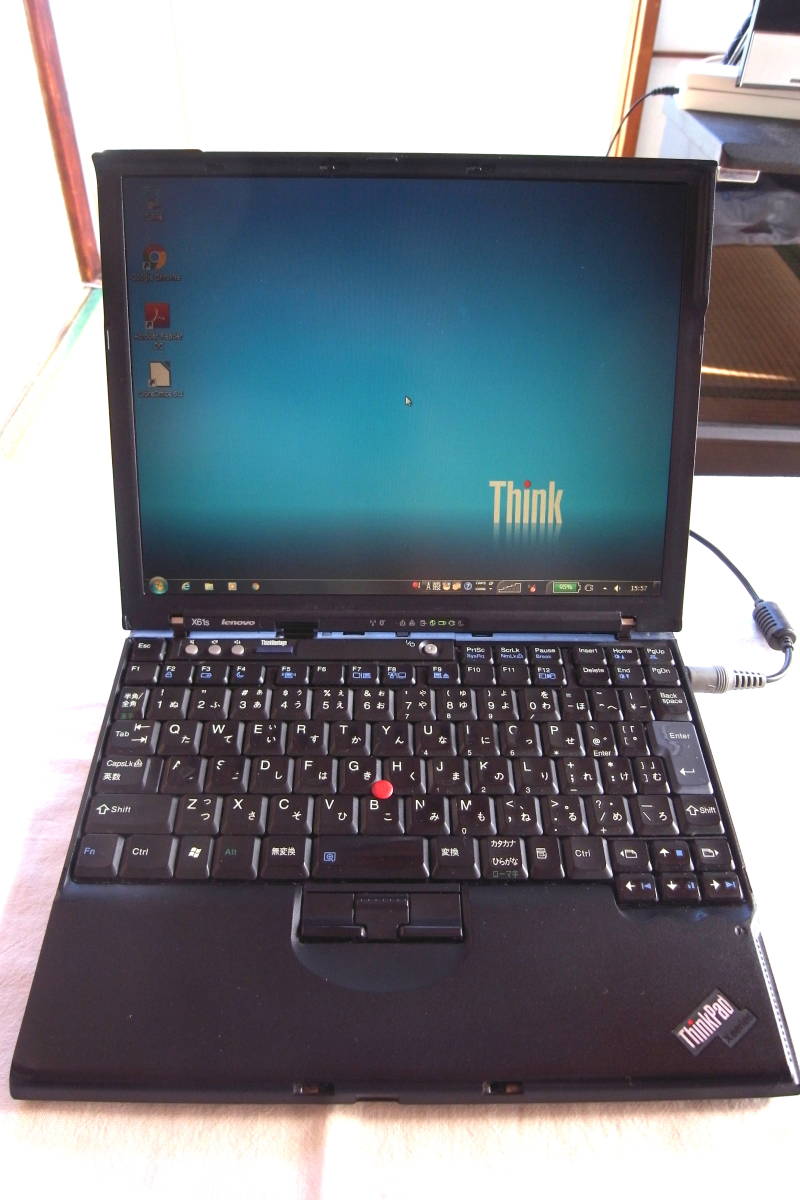 [ジャンク] ThinkPad X61s /7666-BK7 /SATA2解放/ Win7 Pro / C2D L7300 /2GB/80GB/Win10メディア付属/ Lenovo