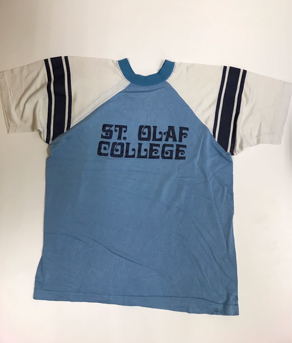 70s ビンテージ チャンピオン Tシャツ フットボール レーヨン素材