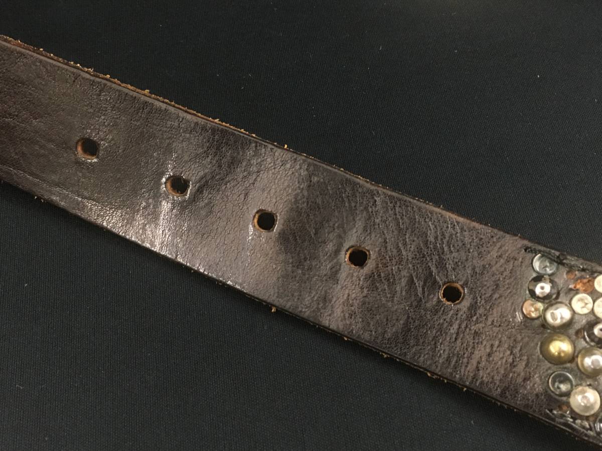 ORCIANI オルチアーニ イタリアンカーフスタッズベルト サイズ85 30～32～34インチ 4232 made in italy genuine leather