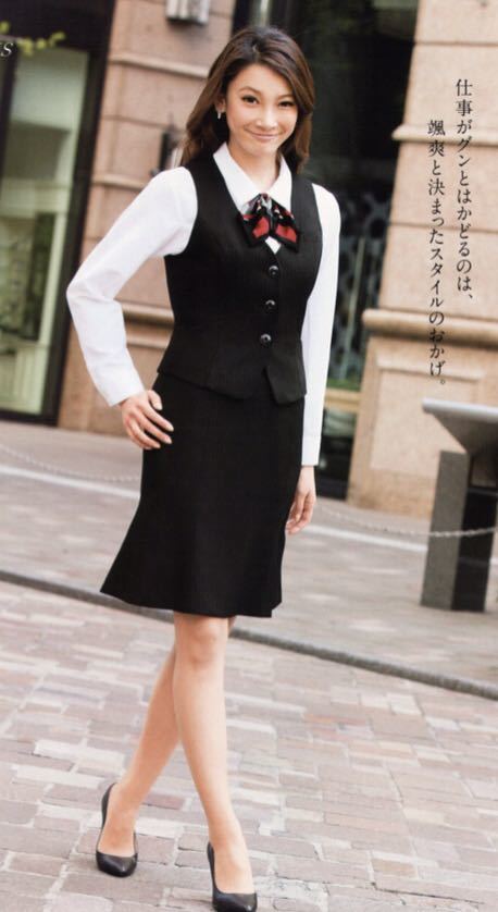 【新品】リボン/スカーフ/エンジョイ/事務服/制服/カーシー/ピンク