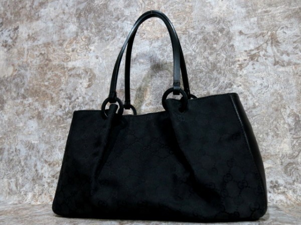 □GUCCI グッチ□メンズ□GGキャンバス カーフ レザー 本革□トート