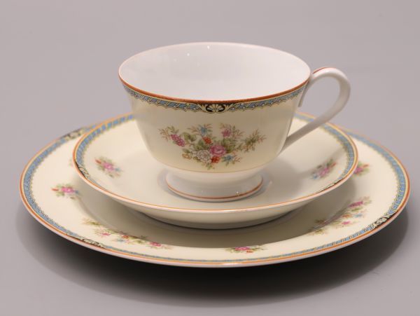 Z753. Noritake ノリタケ 昭和20～30年代 花柄 ティーセット カップ