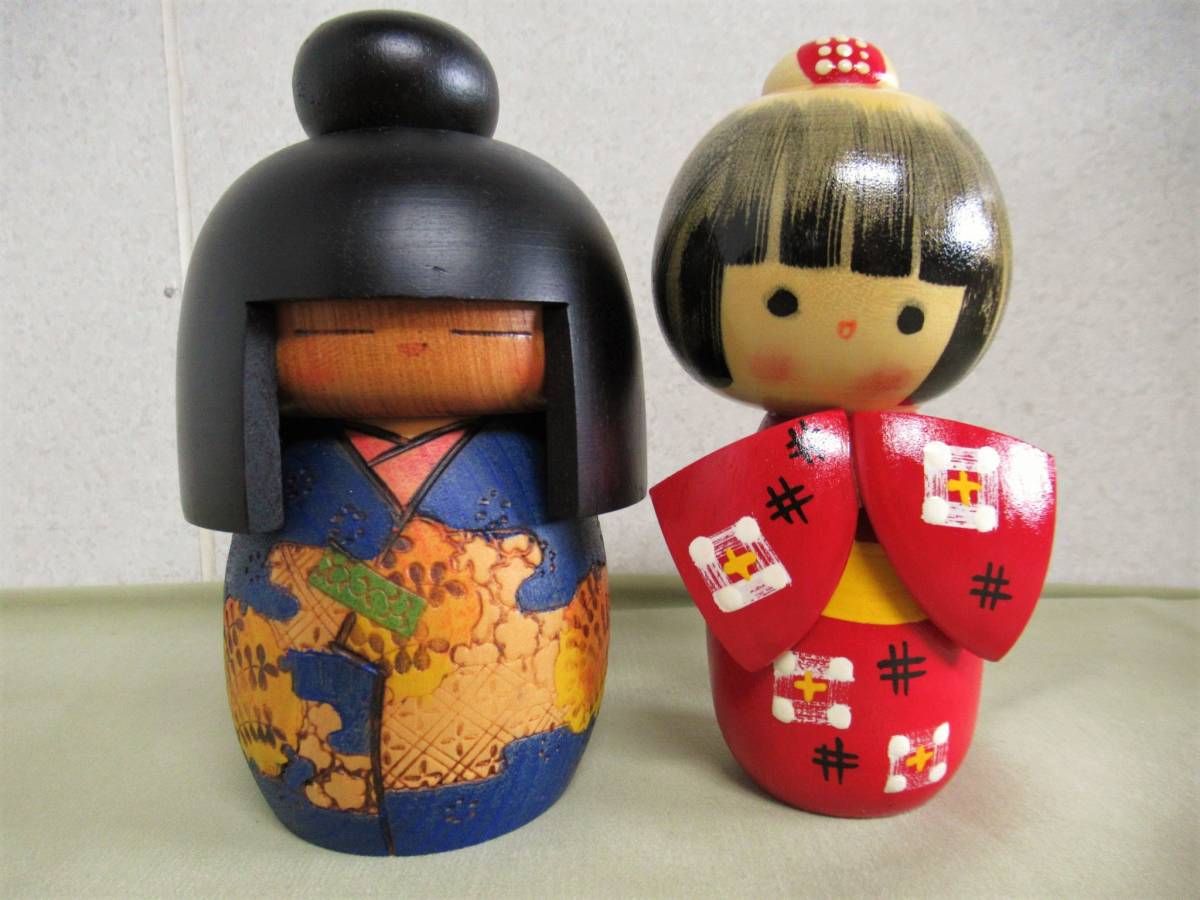 新品同様④□伝統 こけし□近代名作/創作こけし 4体セット 卯三郎