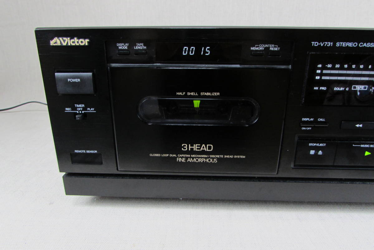 Victor TD-V731 ステレオカセットデッキ ビクター 動作品