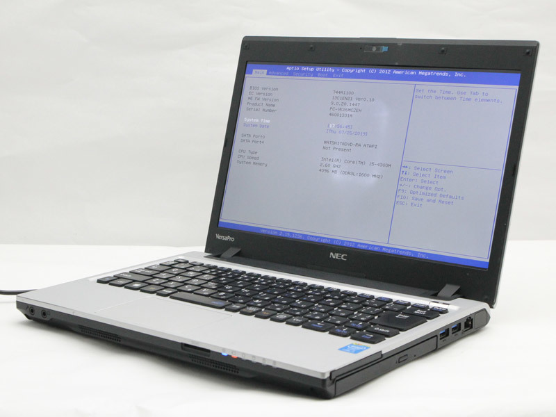 ジャンク NEC VersaPro PC-VK26MCZEH Core i5 4300M 2.6Hz メモリ4GB