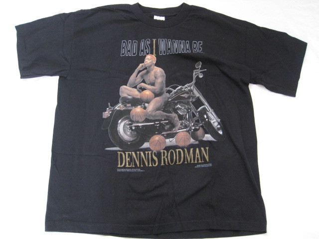  デッドストック1996年USA製デニスロッドマン BAD AS I WANNA BE TシャツL(Tシャツ)｜売買されたオークション情報、yahooの商品情報をアーカイブ公開 - オークファン Tシャツ