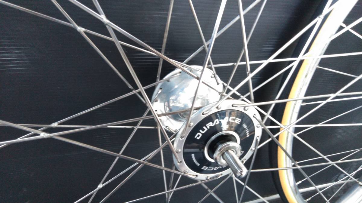 Shimano Dura-Ace HB-7600&ArayaGold 競輪Njs 完組ホイール前後セット 