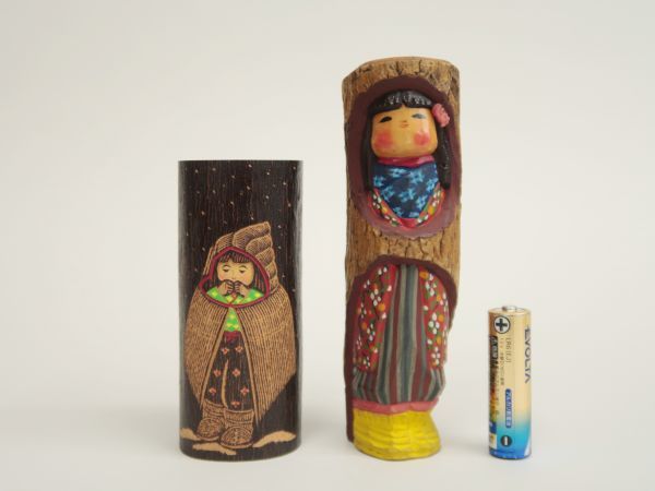 郷土玩具 雪人形 福井 金子 芳明刀 一刀彫 絶品 昭和 ビンテージ 希少