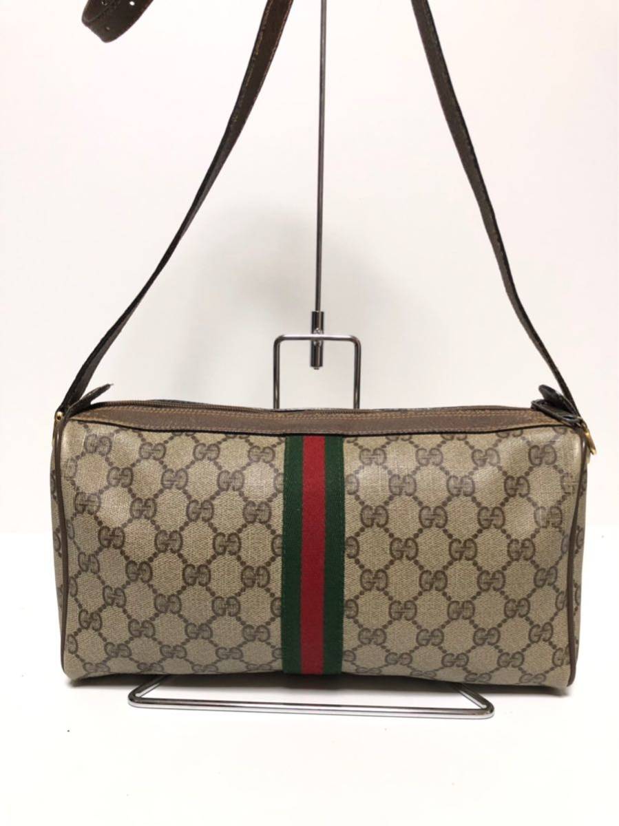OLD GUCCI オールドグッチ シェリーライン PVC ショルダーバッグ 