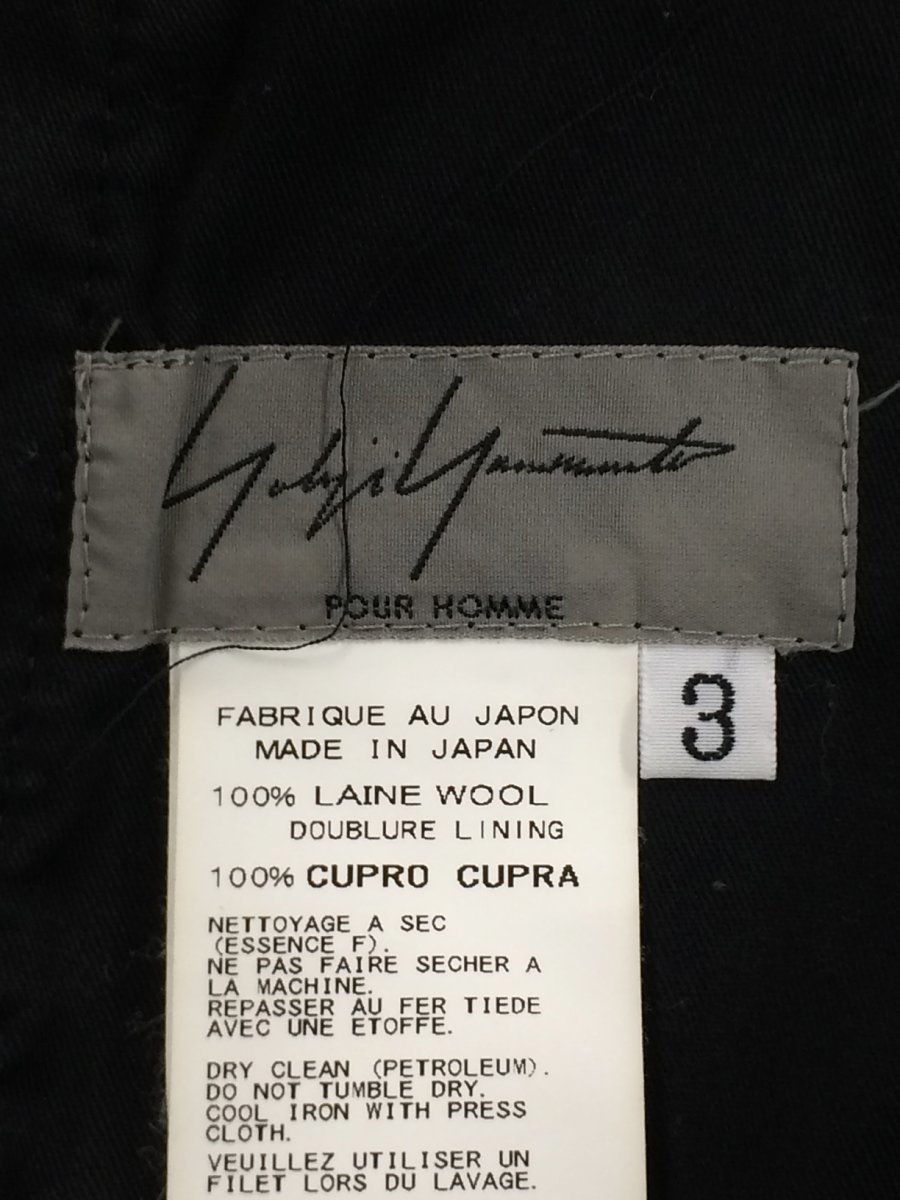 yohji yamamoto POUR HOMME◆ボトム/3/ウール/BRW/タグ付き