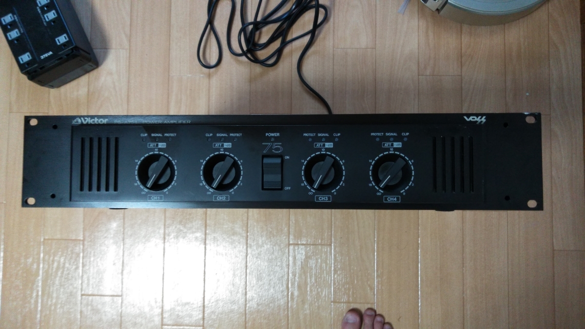 Victor PS-A754 業務用パワーアンプ 75w4ch 完全動作品メンテ済み 楽器
