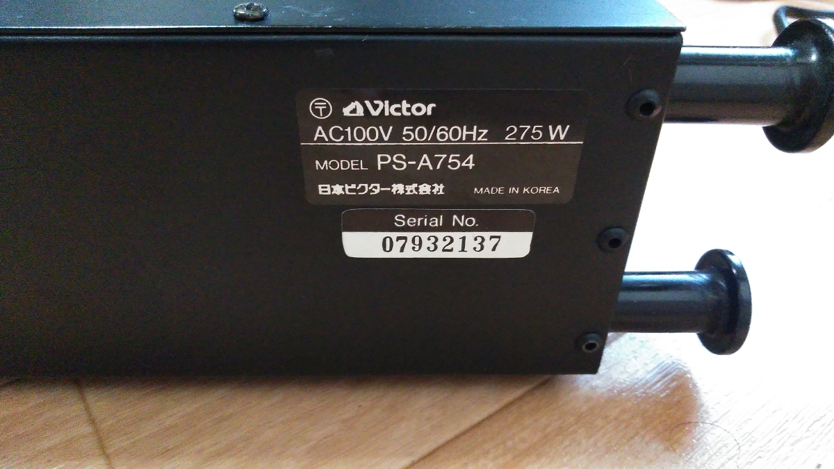 ビクター 4チャンネル パワーアンプ PS-A754 動作確認済 音響機器
