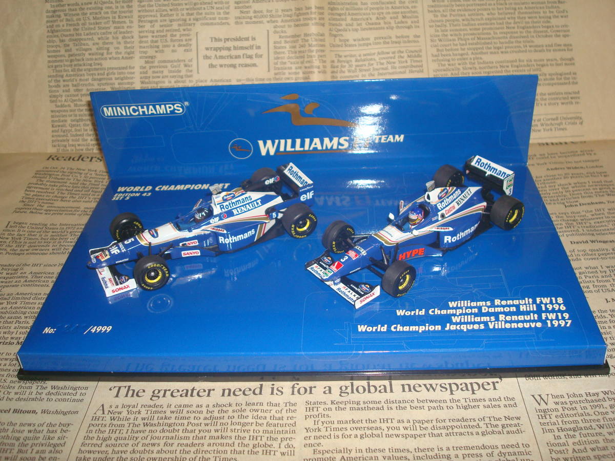 ウィリアムズ・ルノー　FW18&FW19 WCS タバコ仕様 World Champion Set ウィリアムズ ルノー FW18 & FW19 Rothmansタバコ