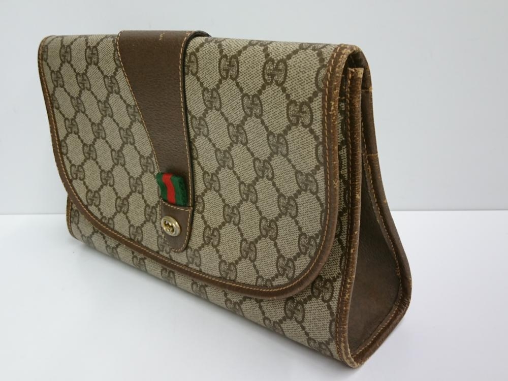 Gucci シェリーライン GGモノグラム クラッチバッグ GUCCI グッチ GG柄 シェリーライン オールドグッチ クラッチバッグ 156