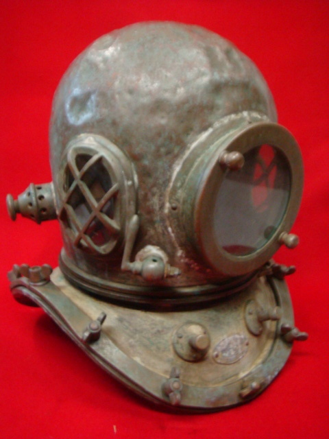 ④TOA アンティーク ① 潜水帽/潜水ヘルメット 東亜潜水機(株) 17Kg