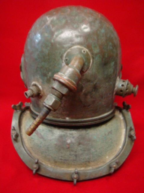 ④TOA アンティーク ① 潜水帽/潜水ヘルメット 東亜潜水機(株) 17Kg