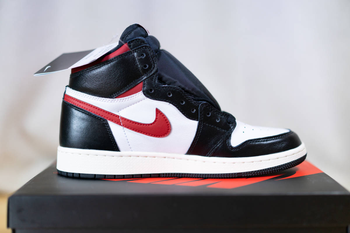 国内正規品 25cm us7Y / AIR JORDAN 1 RETRO HIGH OG GS “GYM RED” ジョーダン エア ナイキ ジムレッド 八村塁着用カラー