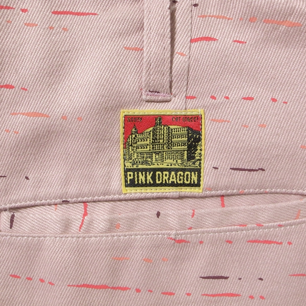 PINK DRAGON ピンクドラゴン ワンタック レーヨン パンツ S ピンク