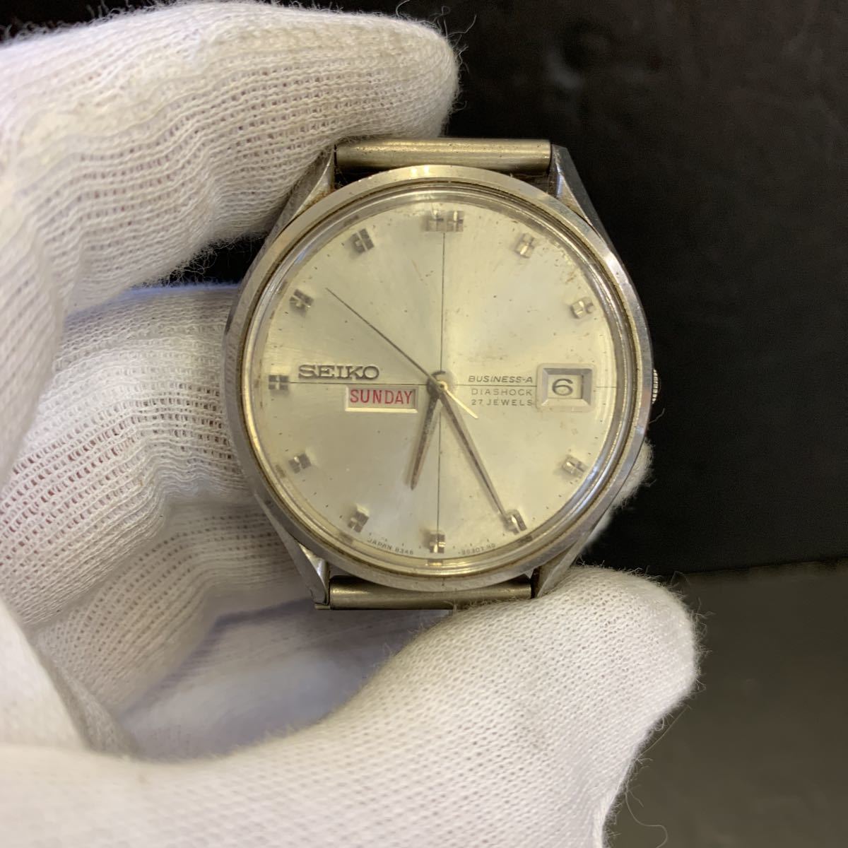 現状品/動作品/SEIKO/セイコー BUSINESS-A/ビジネスA DIASHOCK 27石 