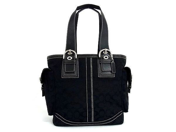 1円 □極美品□ COACH コーチ 10079 シグネチャー キャンバス×レザー 