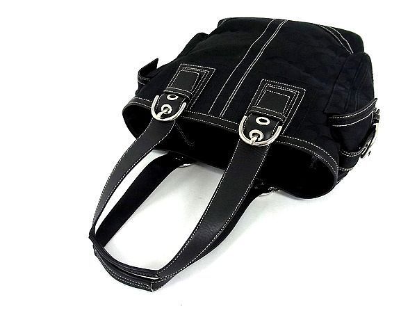 1円 □極美品□ COACH コーチ 10079 シグネチャー キャンバス×レザー 