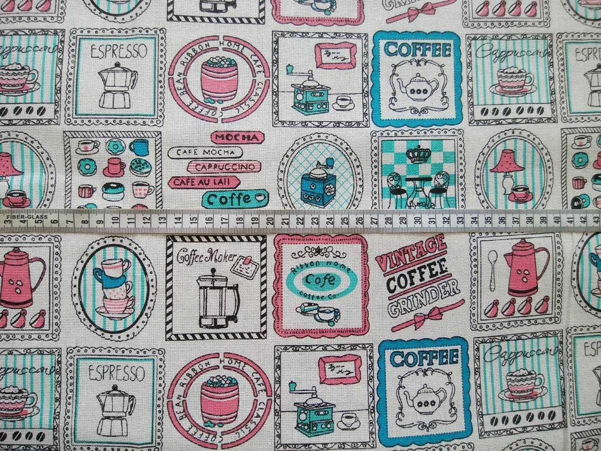 リネン素材 カフェ風 看板イラスト ピンク ブルー 135 50 麻生地 ハンドメイド 子供用 エプロン 生地 はぎれd 44 プリント生地 売買されたオークション情報 Yahooの商品情報をアーカイブ公開 オークファン Aucfan Com