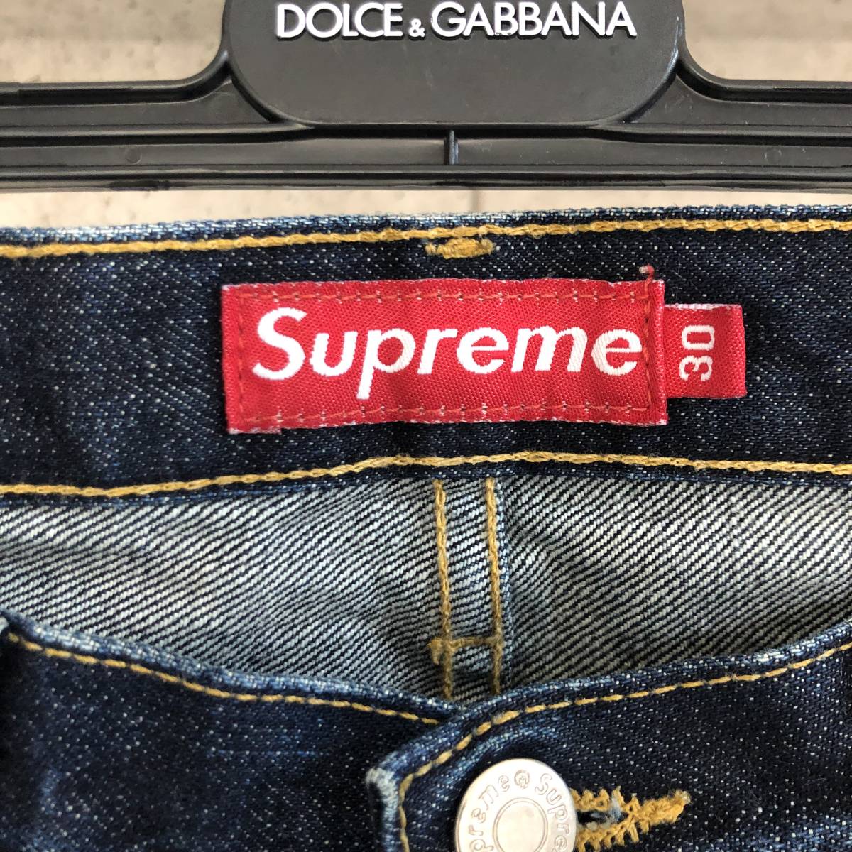 即決】00年代初期 ビンテージ Supreme 5 Pocket Rigid Slim Jeans 