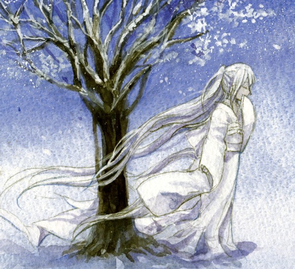 手描きイラスト＊オリジナル『小米雪と雪女(手描きイラスト)｜売買され 