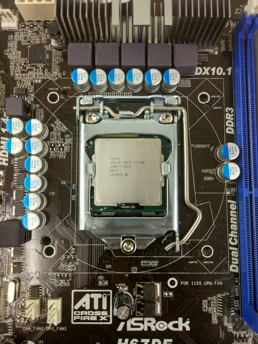 匿名配送ASRock i7-3770K CPU クーラー付 - メルカリ H67DE 67mm Ainex