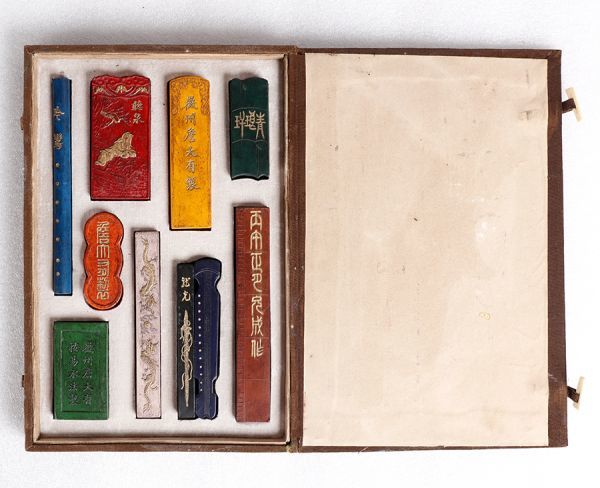 【古芸】中国 清時代 詹大有製 十彩墨 古墨 和墨 唐墨 墨硯 文房具 骨董品 古美術 古董品 古賞物 唐物 置物 擺件 收藏品_2