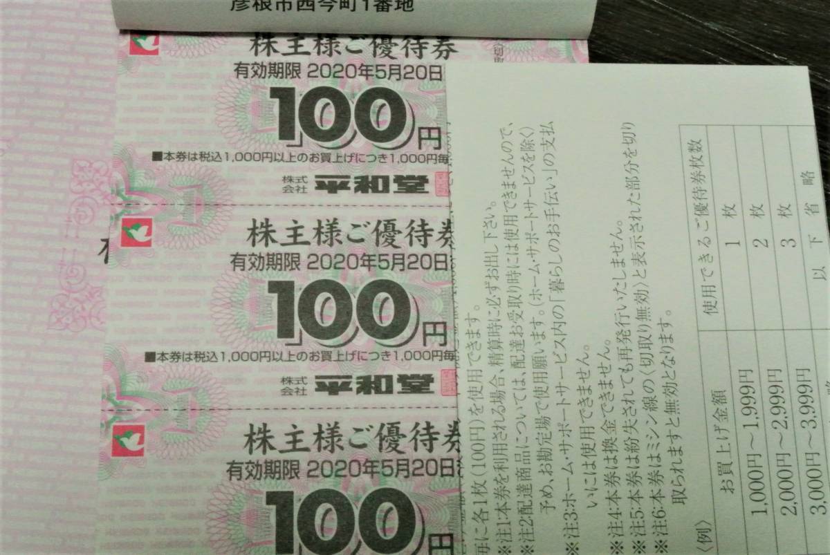 株主優待券・割引券 最新 平和堂 株主優待券 20000円分