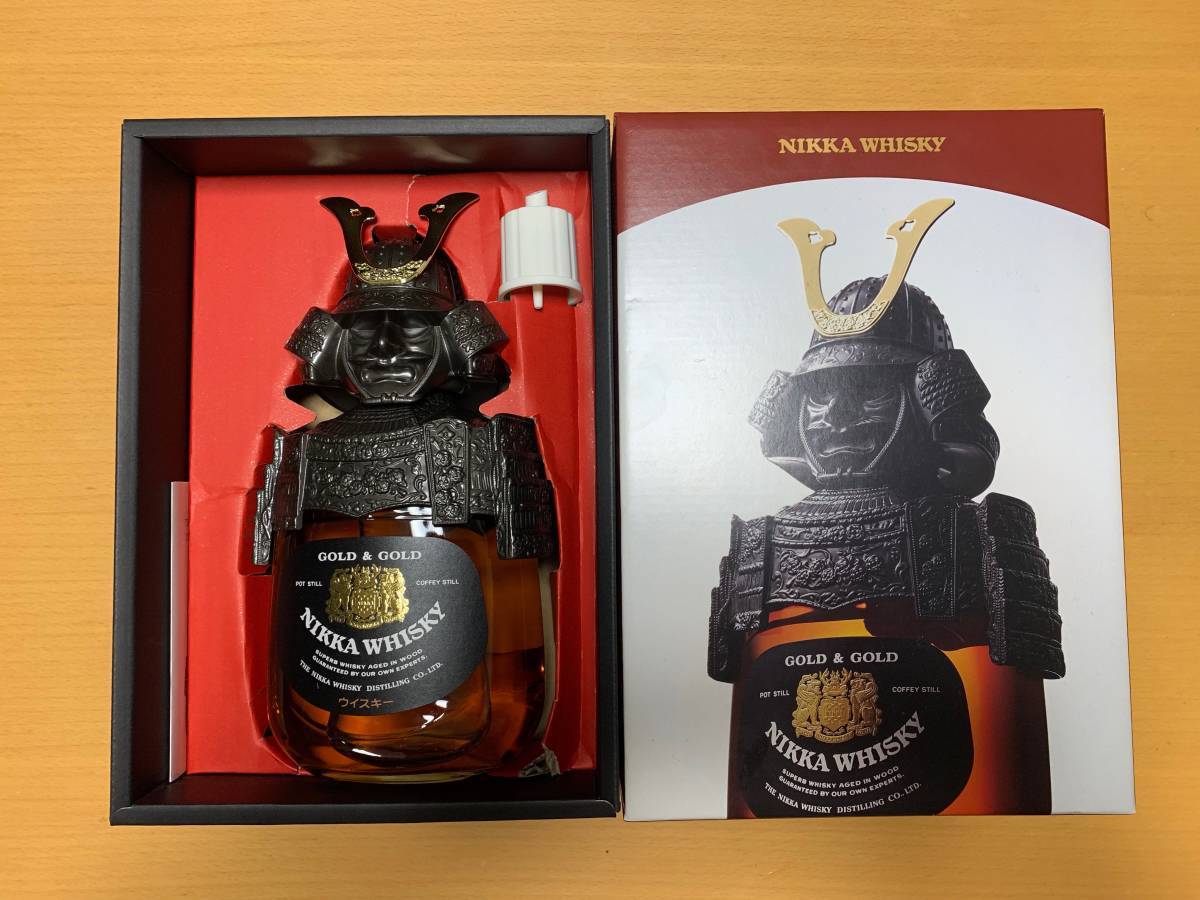 未開封 ニッカ ウィスキー 兜 NIKKA WHISKY GOLD & GOLD 新品未開栓 NIKKA ニッカ 武将 兜付 GOLD&GOLD ゴールド&ゴールド