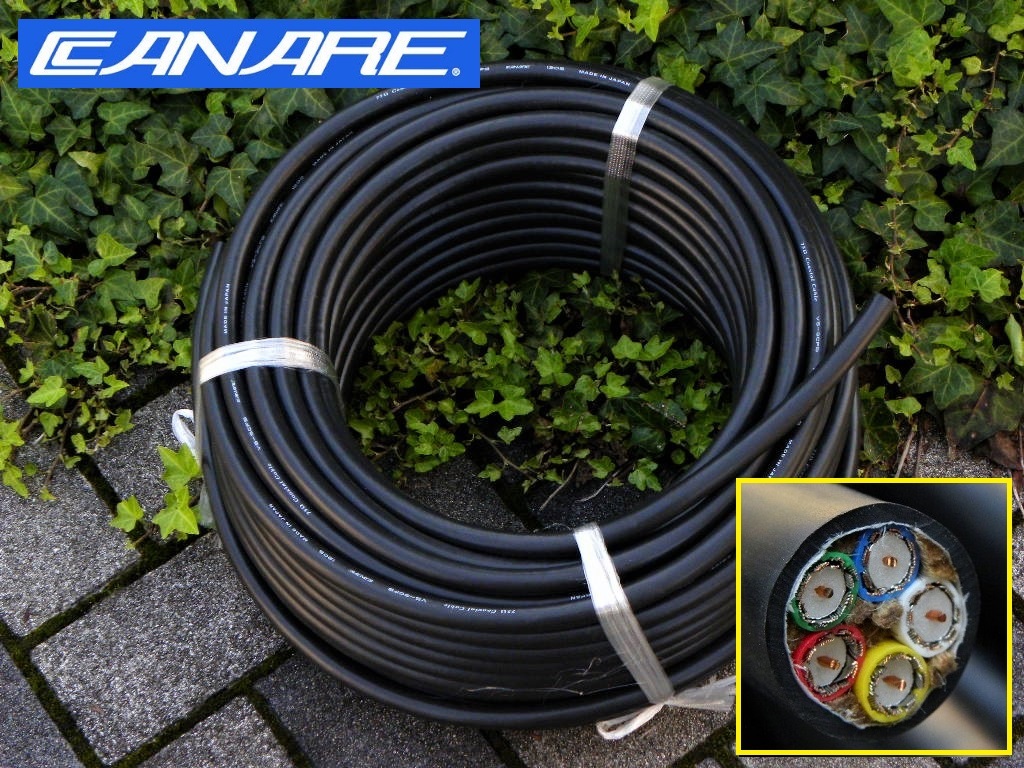 CANARE PROFESSIONAL CABLE 7m クロ G07 ☆5ch 3Cケーブルで機器周辺