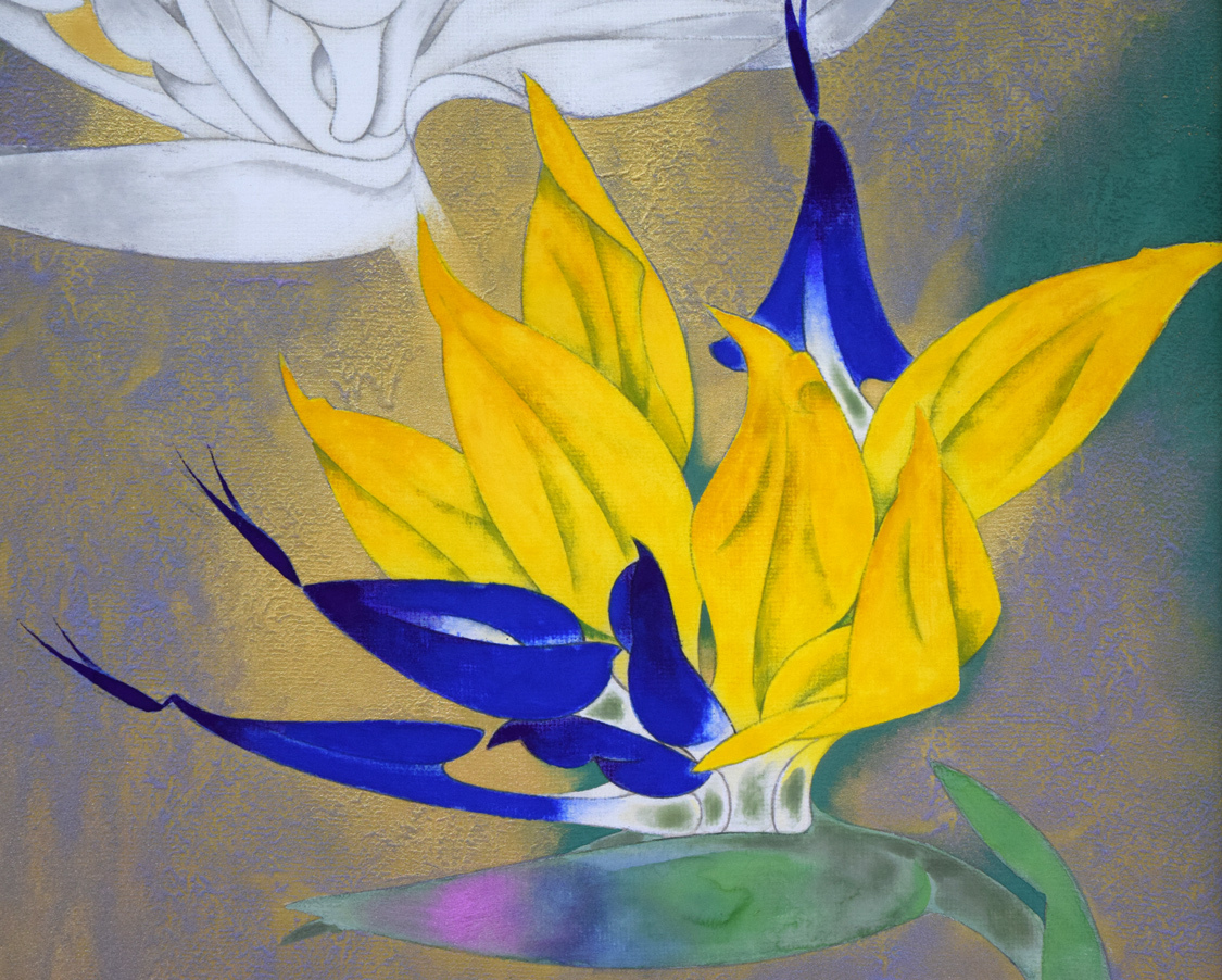 静物画 花鳥画 牡丹 共シール 真作保証 関口正男『花王(10号)』日本