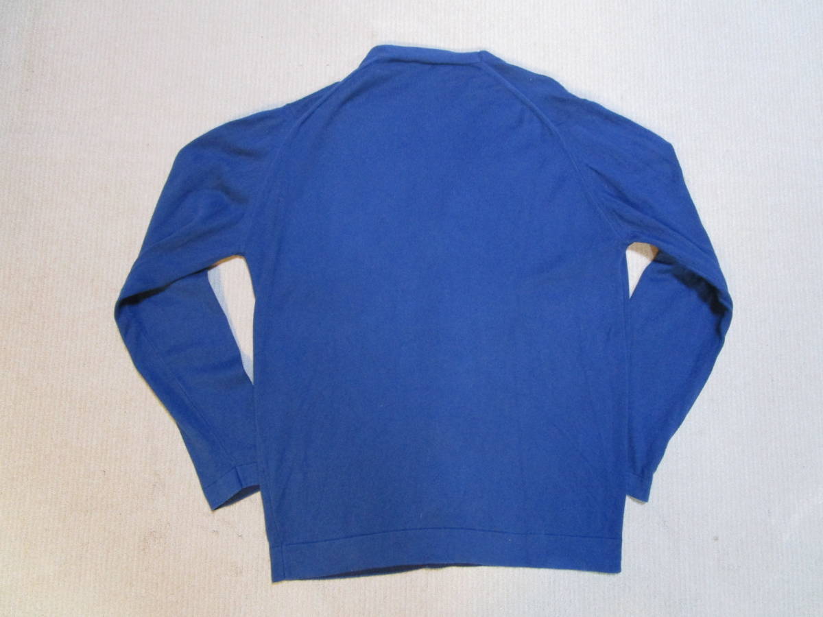 超特価!BEAMS購入!即決!JOHN SMEDLEY ジョンスメドレー メンズ シーアイランドコットン 長袖 カーディガン ブルー系ネイビー 無地 L 英国製