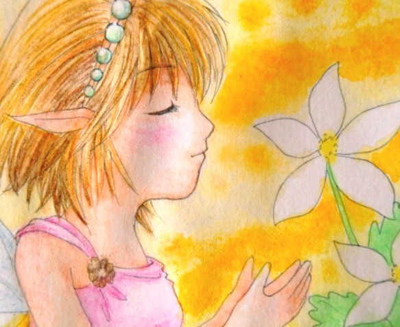 手描きイラスト 妖精 幸せの香り 同人イラスト 創作オリジナル 花 フェアリー A6 約ハガキサイズ 手描きイラスト 売買されたオークション情報 Yahooの商品情報をアーカイブ公開 オークファン Aucfan Com