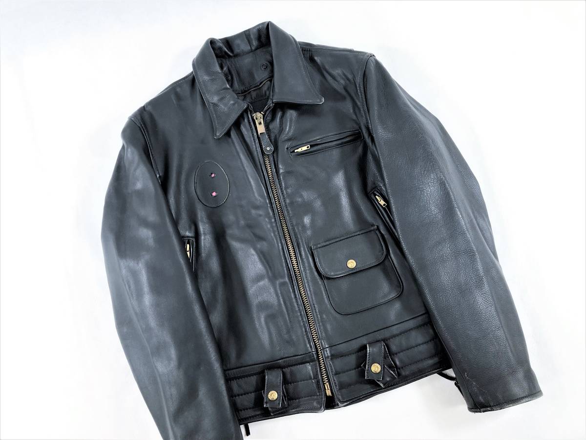 USA製 ORCHARD BRANDED GARMENTS シングル 肉厚牛革 ポリスマン 