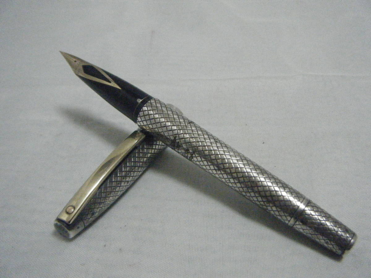 SHEAFFER シェーファー スターリングシルバー 万年筆 ペン先14K