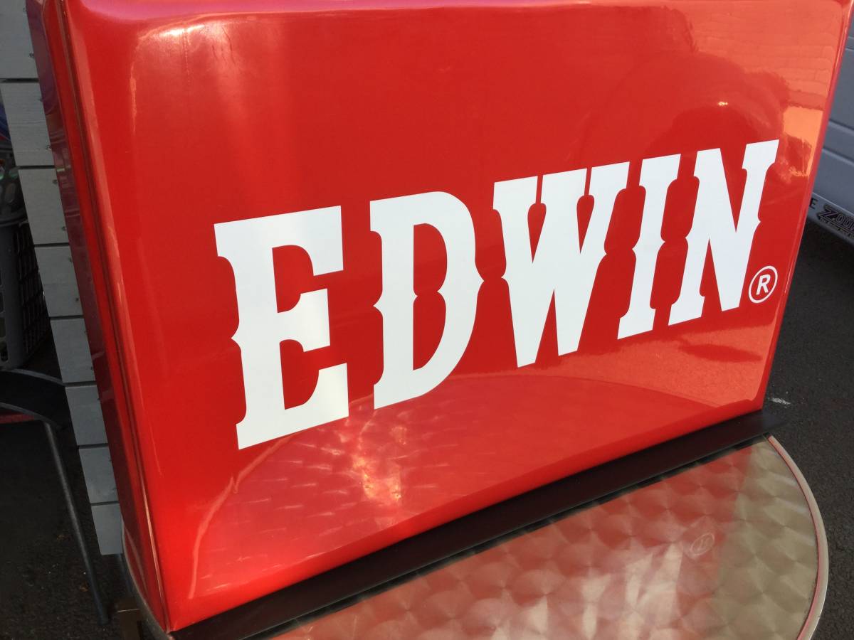 非売品】希少 EDWIN エドウイン デニム 販促用看板／アメ車 ハーレー 