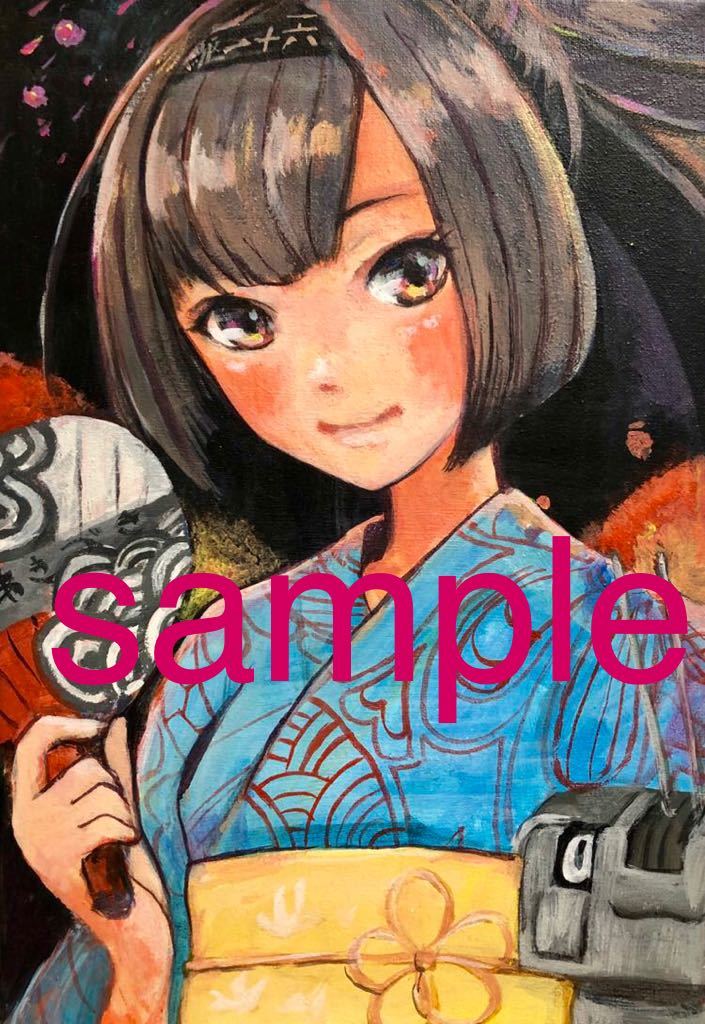 同人 手描きイラスト 艦これ 艦隊これくしょん 秋月 夏祭り Smサイズ 綿キャンバスにアクリル 手描きイラスト 売買されたオークション情報 Yahooの商品情報をアーカイブ公開 オークファン Aucfan Com