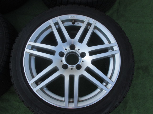 アベ商会 ATS 225/45R17 8J+55 PCD112 ブリザック山あり VW ゴルフ アウディ A3(B2655)