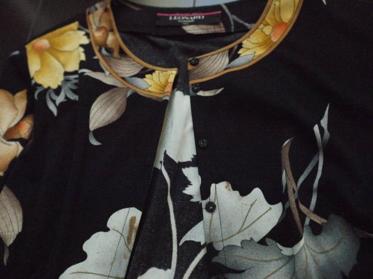 レディース LEONARD レオナール FASHION カーディガン 金ボタン M